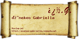 Énekes Gabriella névjegykártya